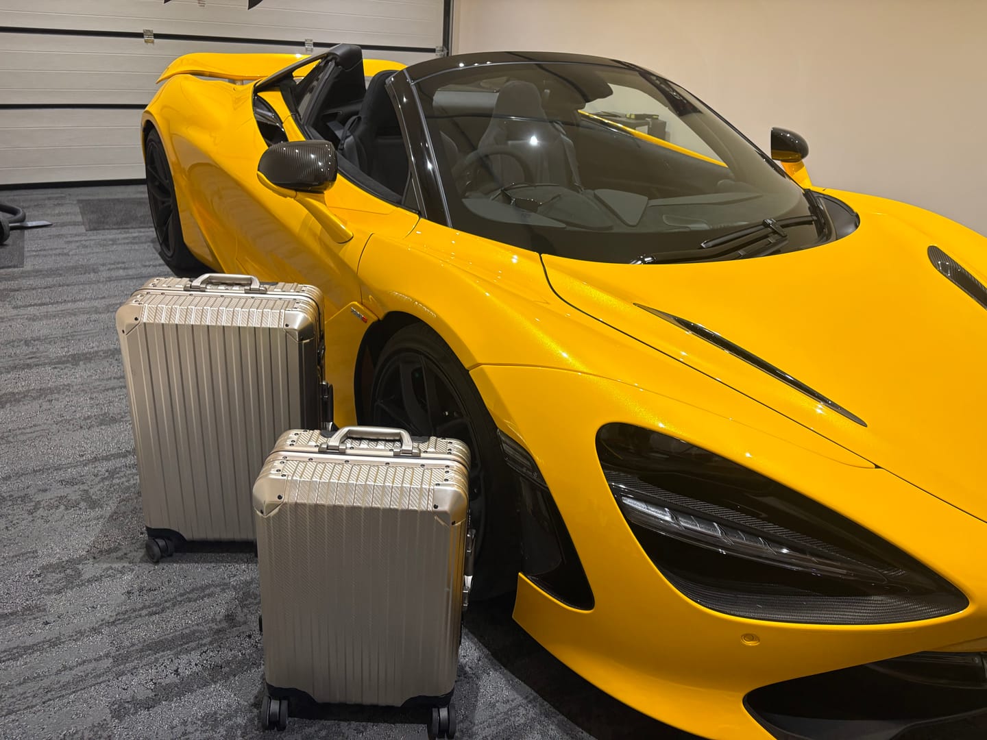 Customer photo review of TREVA Aluminum Suitcase Champagne