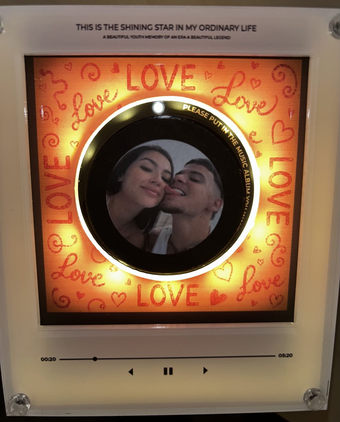 Customer photo review of LOVE SPEAKER™ Custom Songs & Voice Notes