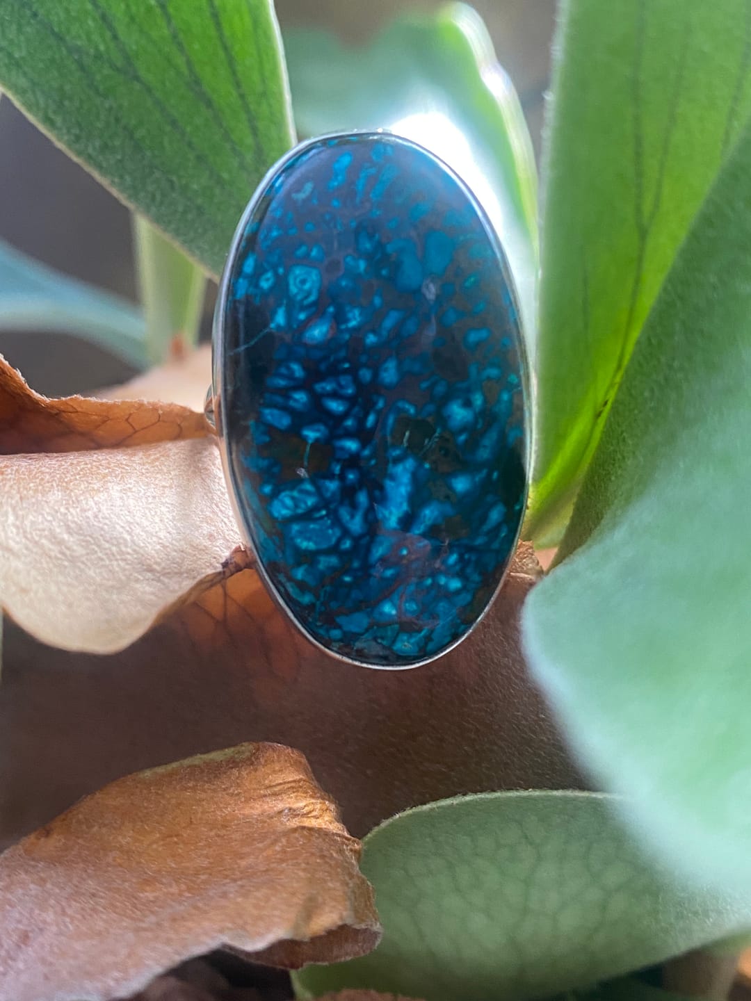 Customer photo review of Premium Arizona Shattuckite Ring Size 9.75 (.925 Sterling Silver)