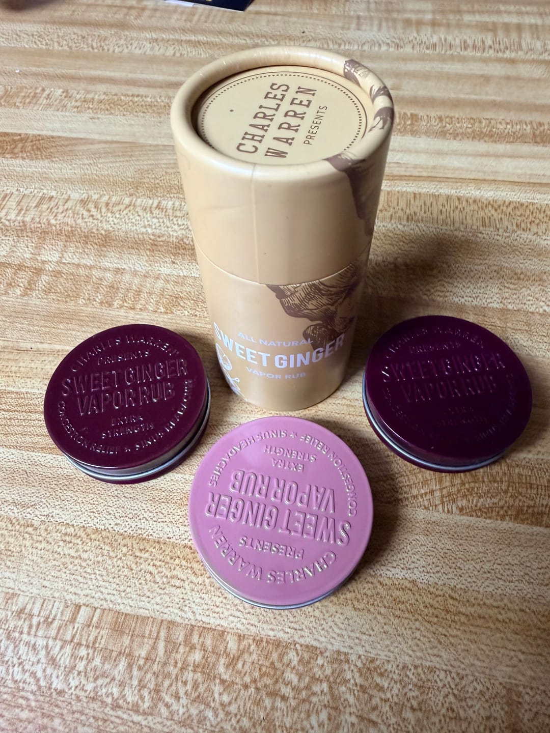 Customer photo review of Sweet Ginger Vapor Rub Stick