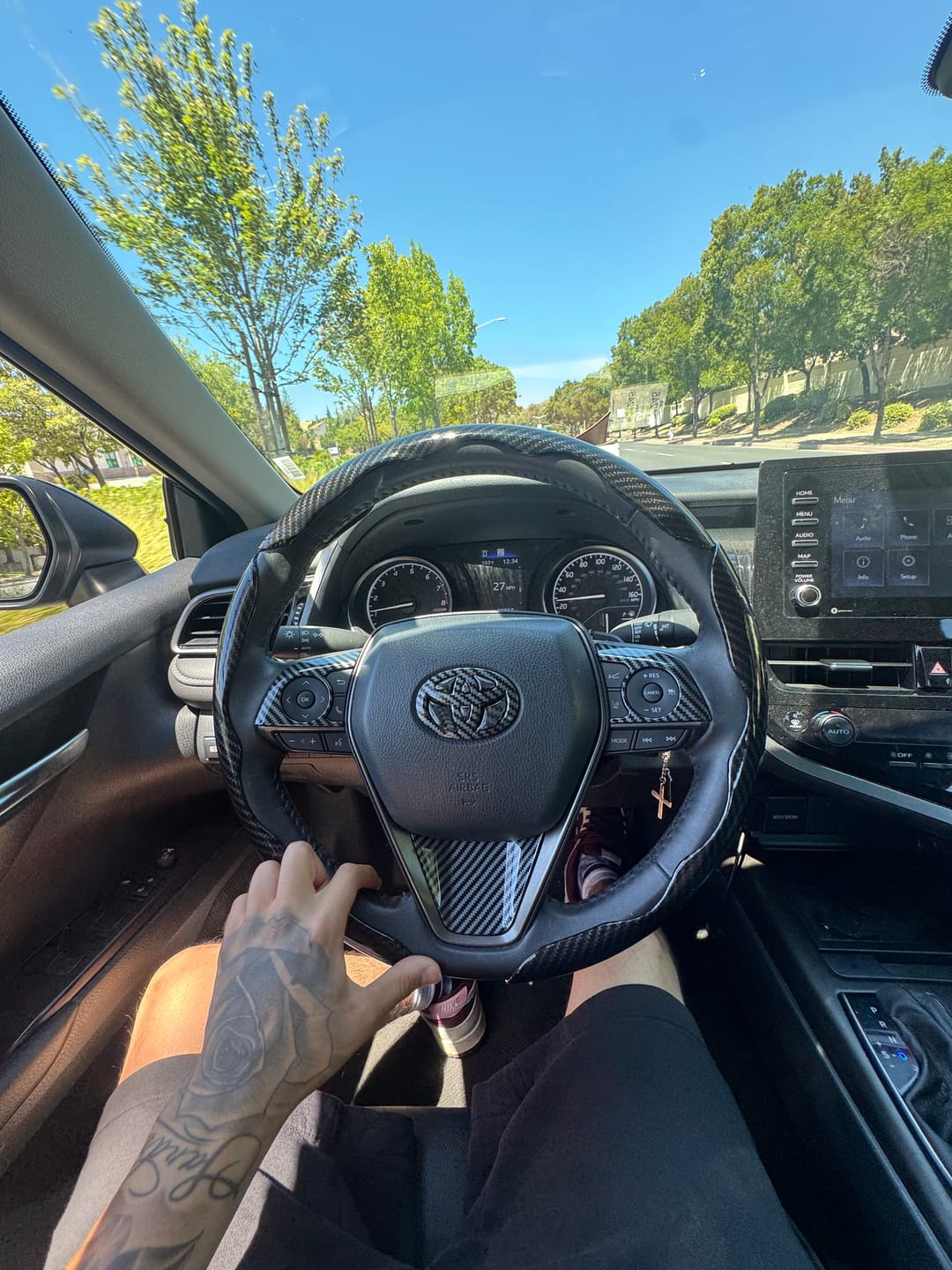 Customer photo review of Steering Wheel Emblem Overlay
