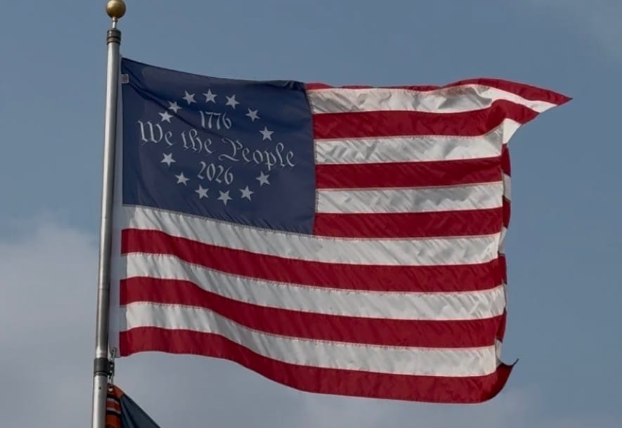 Customer photo review of NEW! We The People Betsy Ross Flag - Fully Printed Nylon