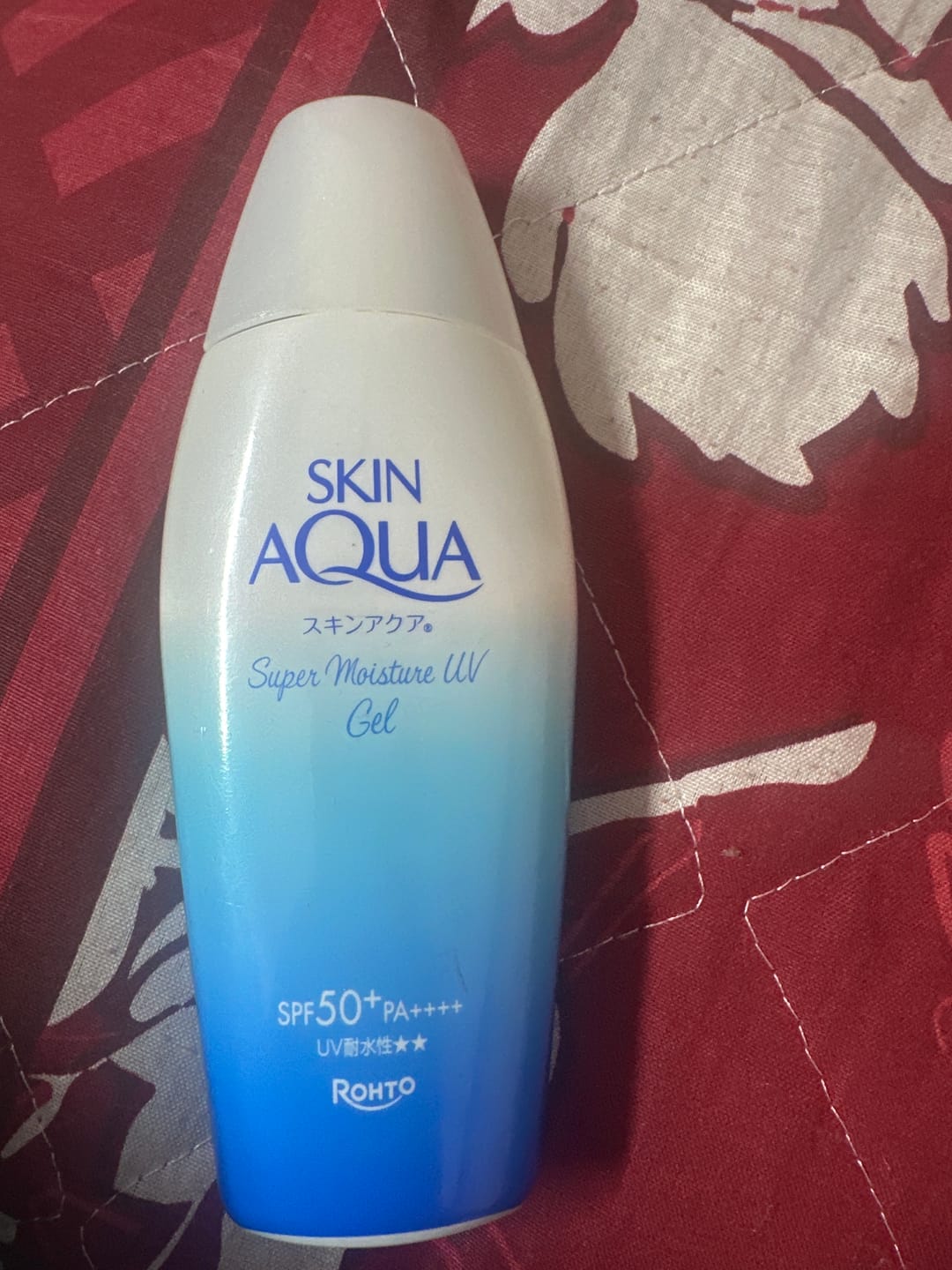 Customer photo review of Skin Aqua Super Moisture UV Gel 110g – Value Size Sunscreen SPF50+ PA++++