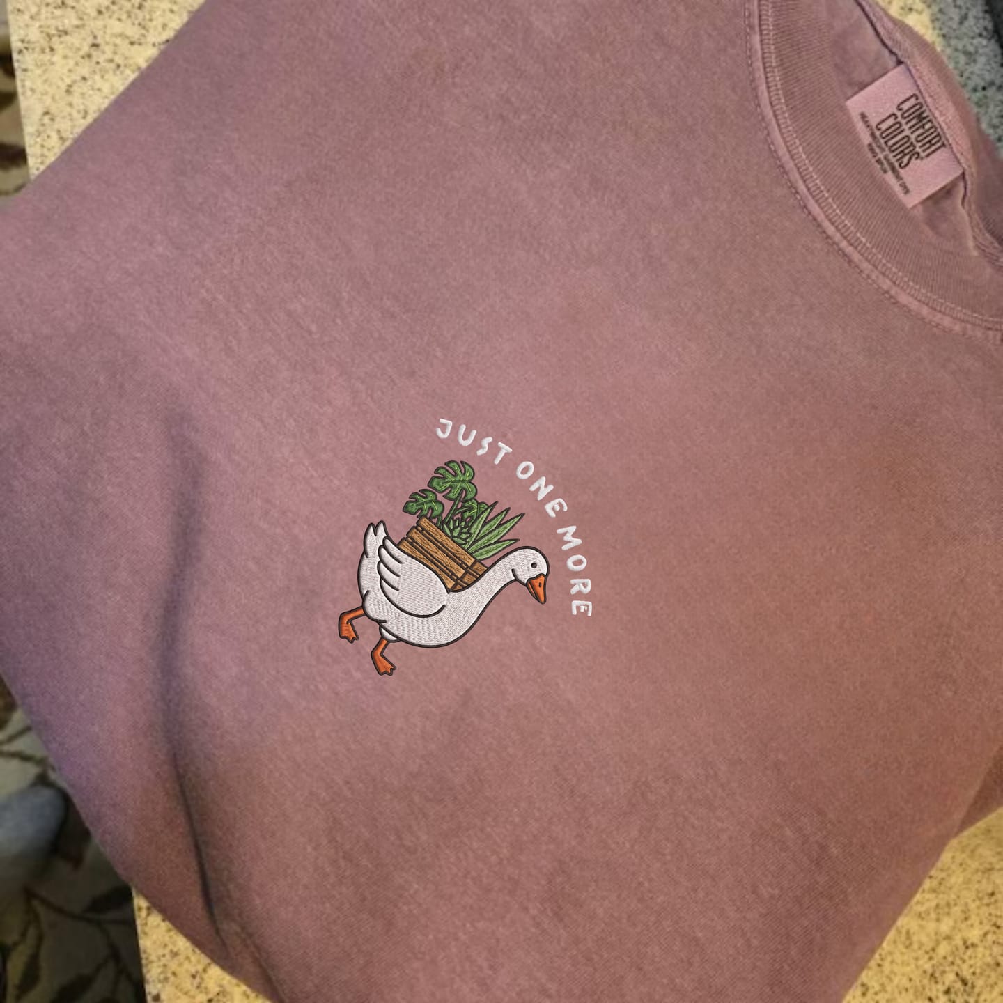 Customer photo review of Houseplant Embroidered T-Shirt