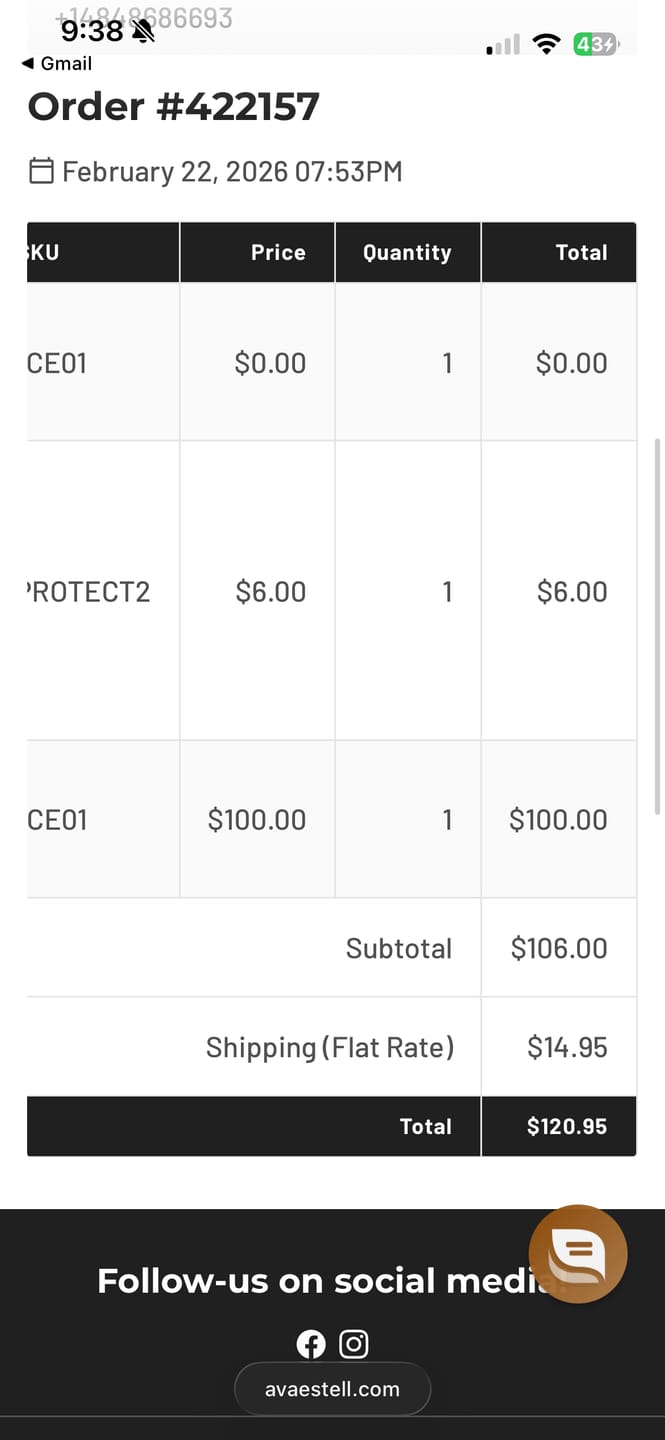 Customer photo review of Order Protect