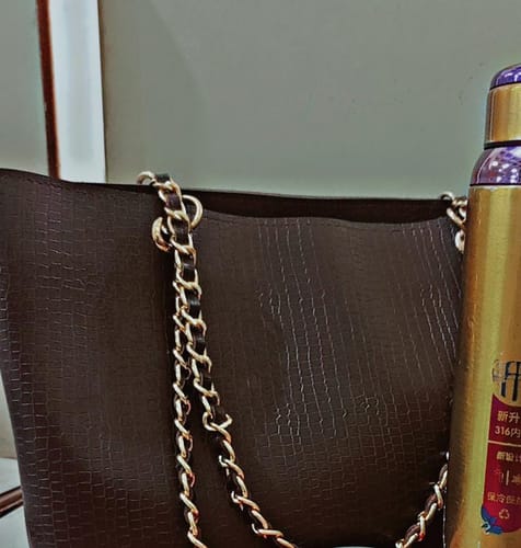 Customer photo review of Brown New Wave Tote Bag