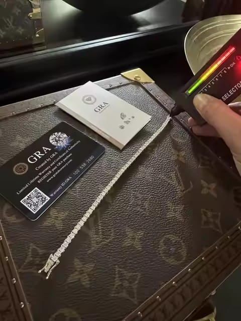 Customer photo review of Sterling Silver 925 2MM 3MM 4MM 5MM 6.5MM Moissanite Tennis Bracelet with GRA Certificate