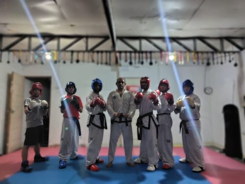 Customer photo review of Guantes Point Fighting WAKO T1 - 100% de Cuero