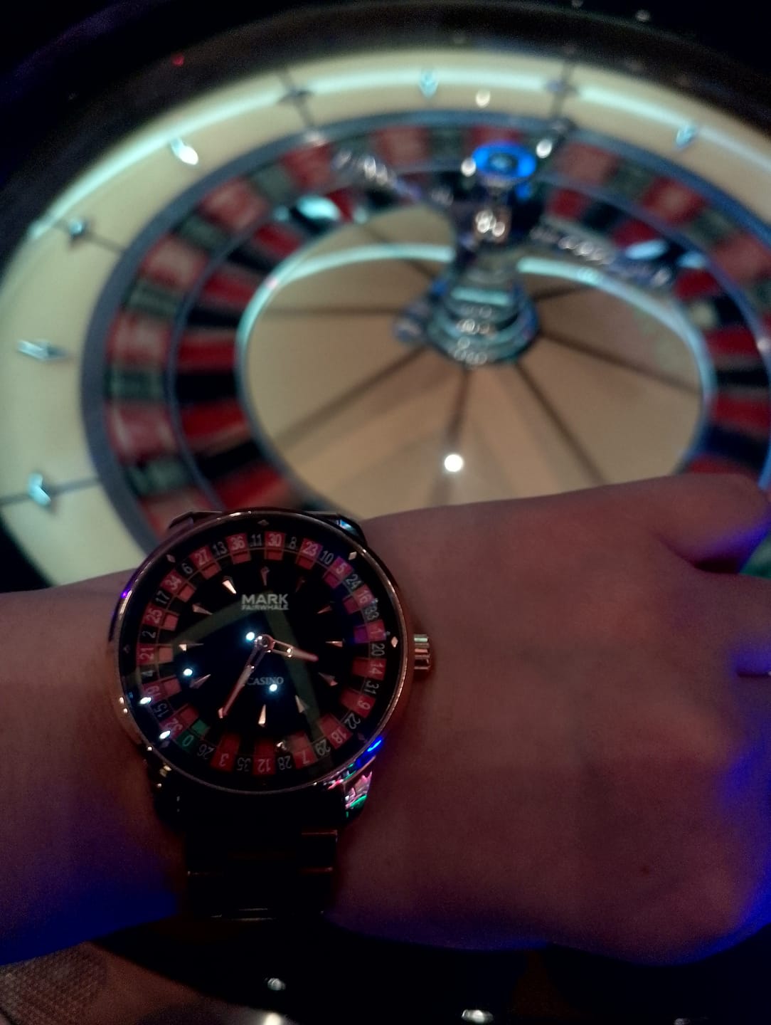 Customer photo review of Mark Fairwhale FW-5031 ROULEX Casino Watch – Luxury Roulette Timepiece