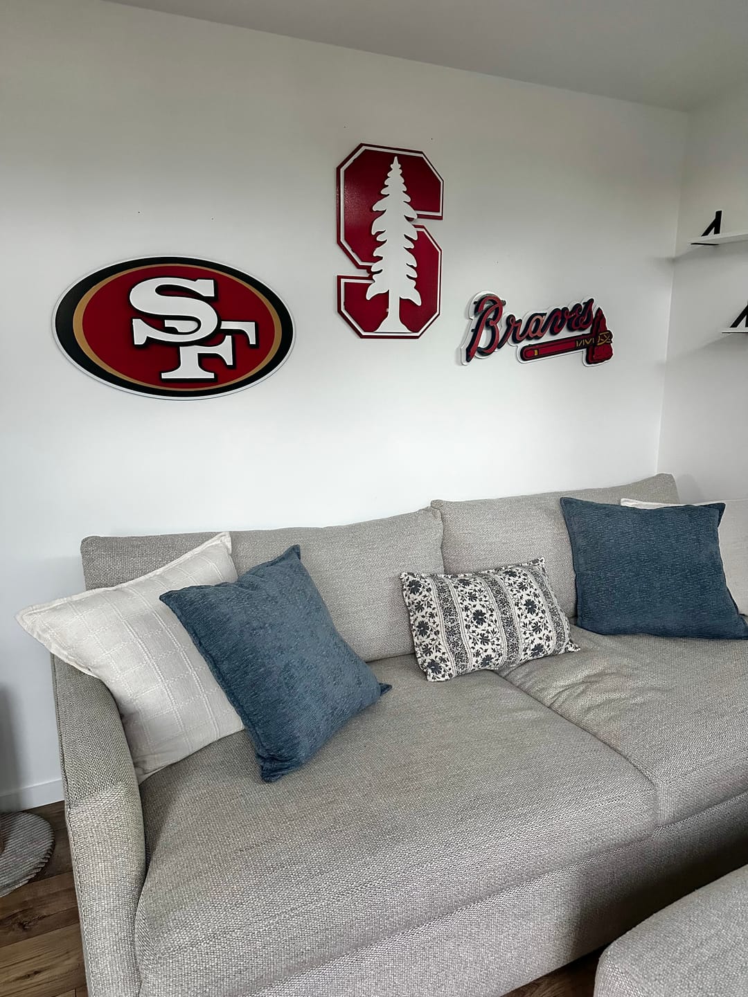 Customer photo review of Stanford Cardinal "Block S with White Tree" 3D Vintage Metal Wall Art