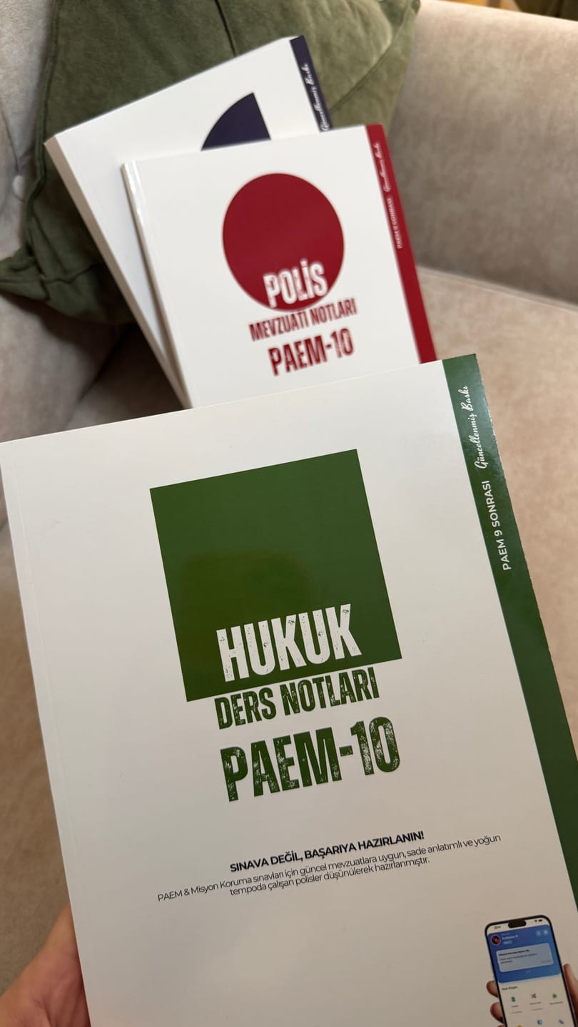 Customer photo review of PAEM-10 | 3 KİTAP (Tüm Dersler ve Soru Bankası) Mobil Uygulama Hediye