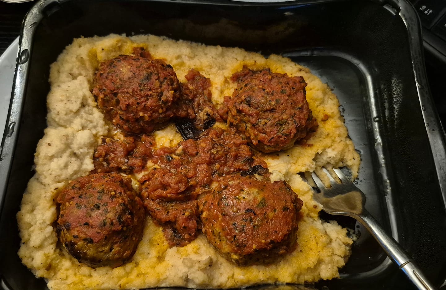 Customer photo review of Meatballs with Mashed Cauliflower