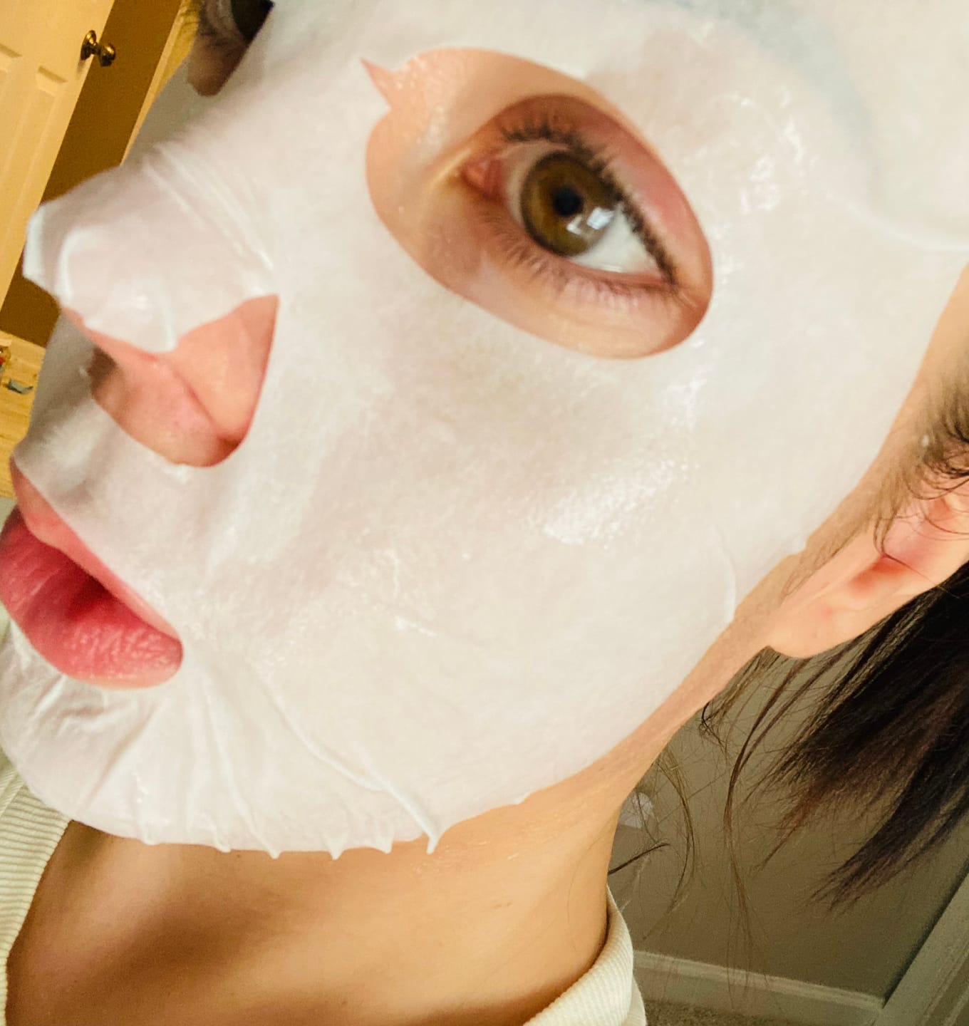 Customer photo review of Gummy Sheet Mask Non-Animal Collagen Milk Sticker (10 Sheets)