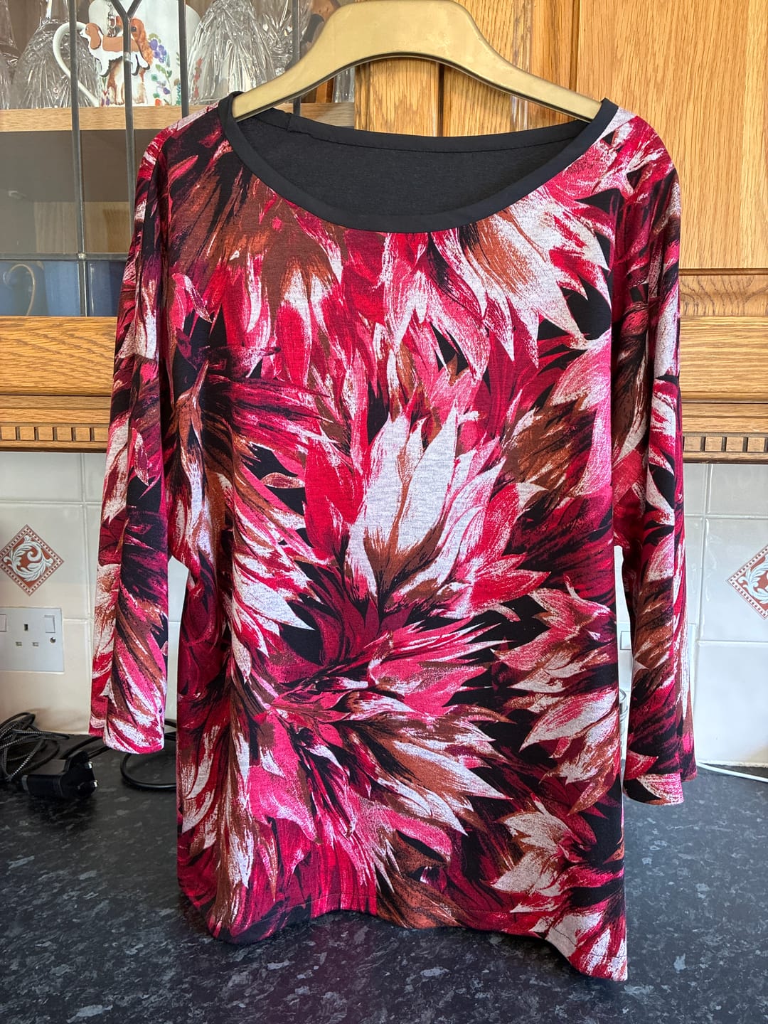 Customer photo review of Tropical Blooms Digital Modal-Touch Jersey Fabric