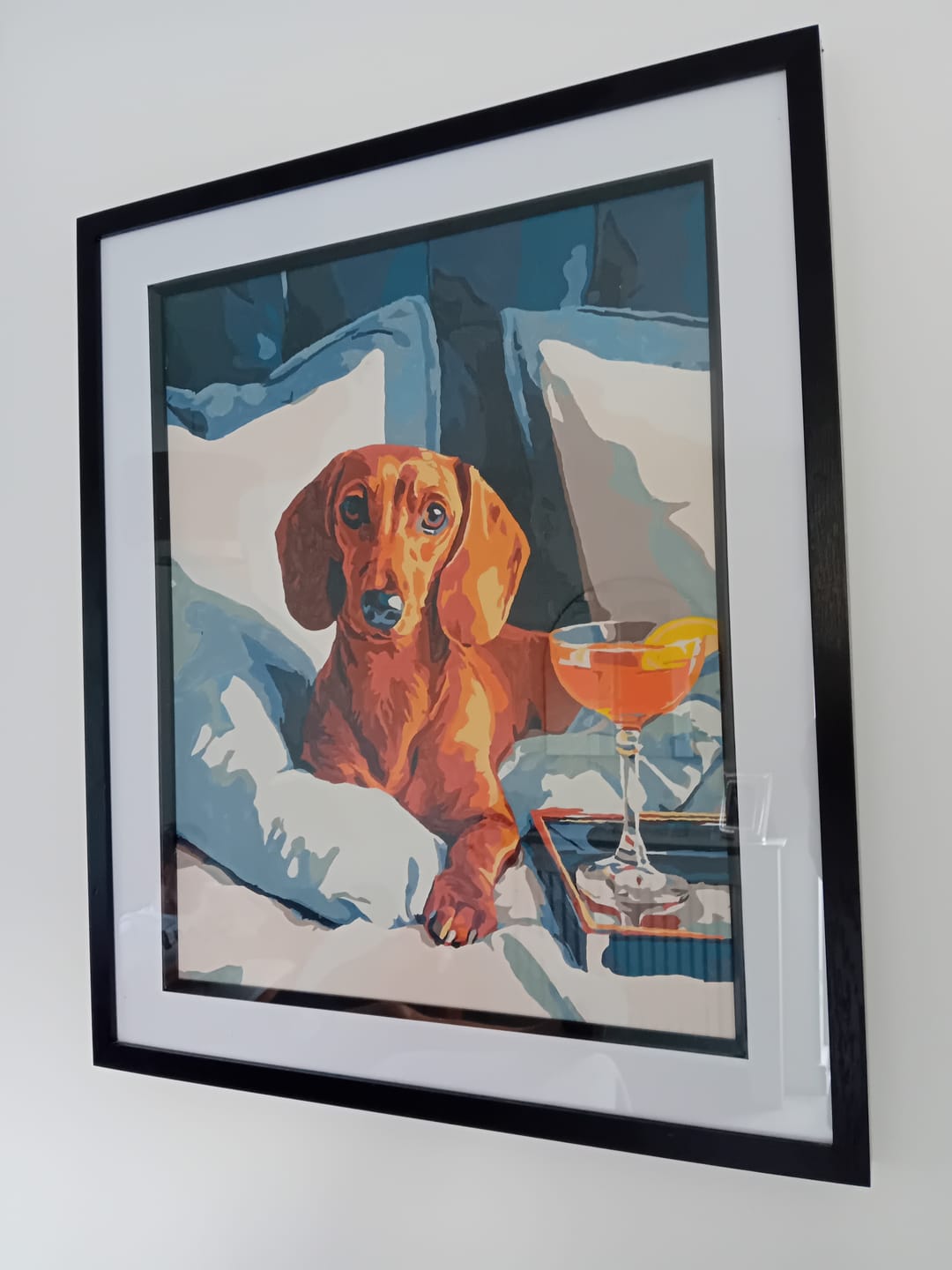 Customer photo review of Luxury Lounge Dachshund | Paint by Number