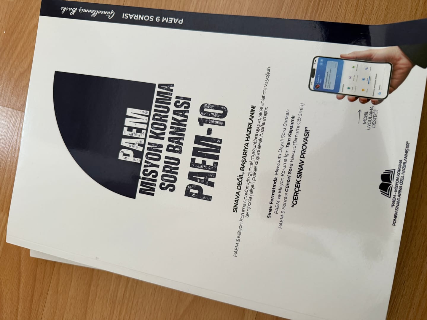Customer photo review of PAEM-10 | 3 KİTAP (Tüm Dersler ve Soru Bankası) Mobil Uygulama Hediye