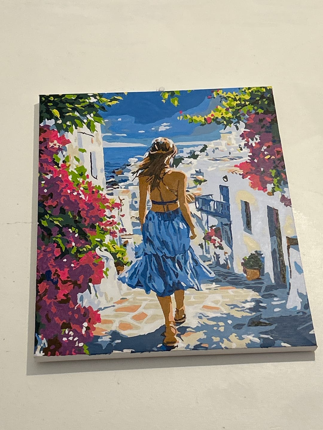 Customer photo review of A Walk in Santorini | Paint by Number
