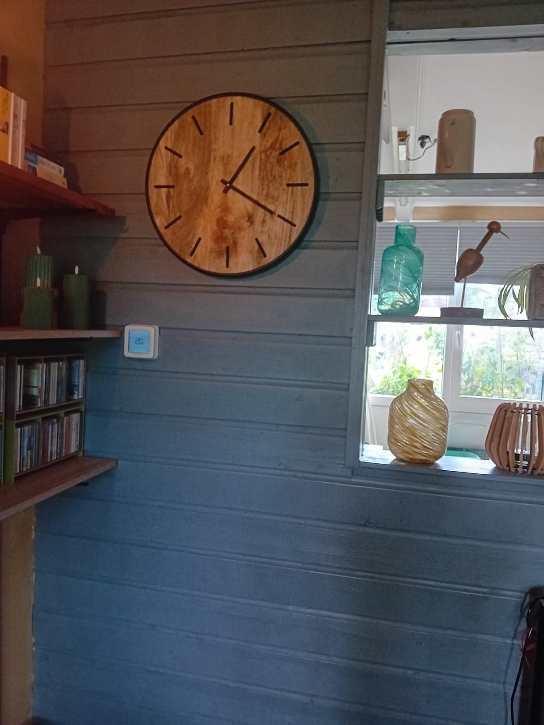 Customer photo review of Klok Wandklok industrieel | Mangohout Staal | ø 50cm / ø 41cm