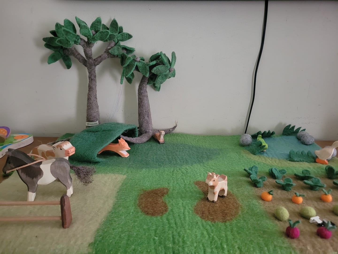 Customer photo review of Large Farm Play Mat Playscape