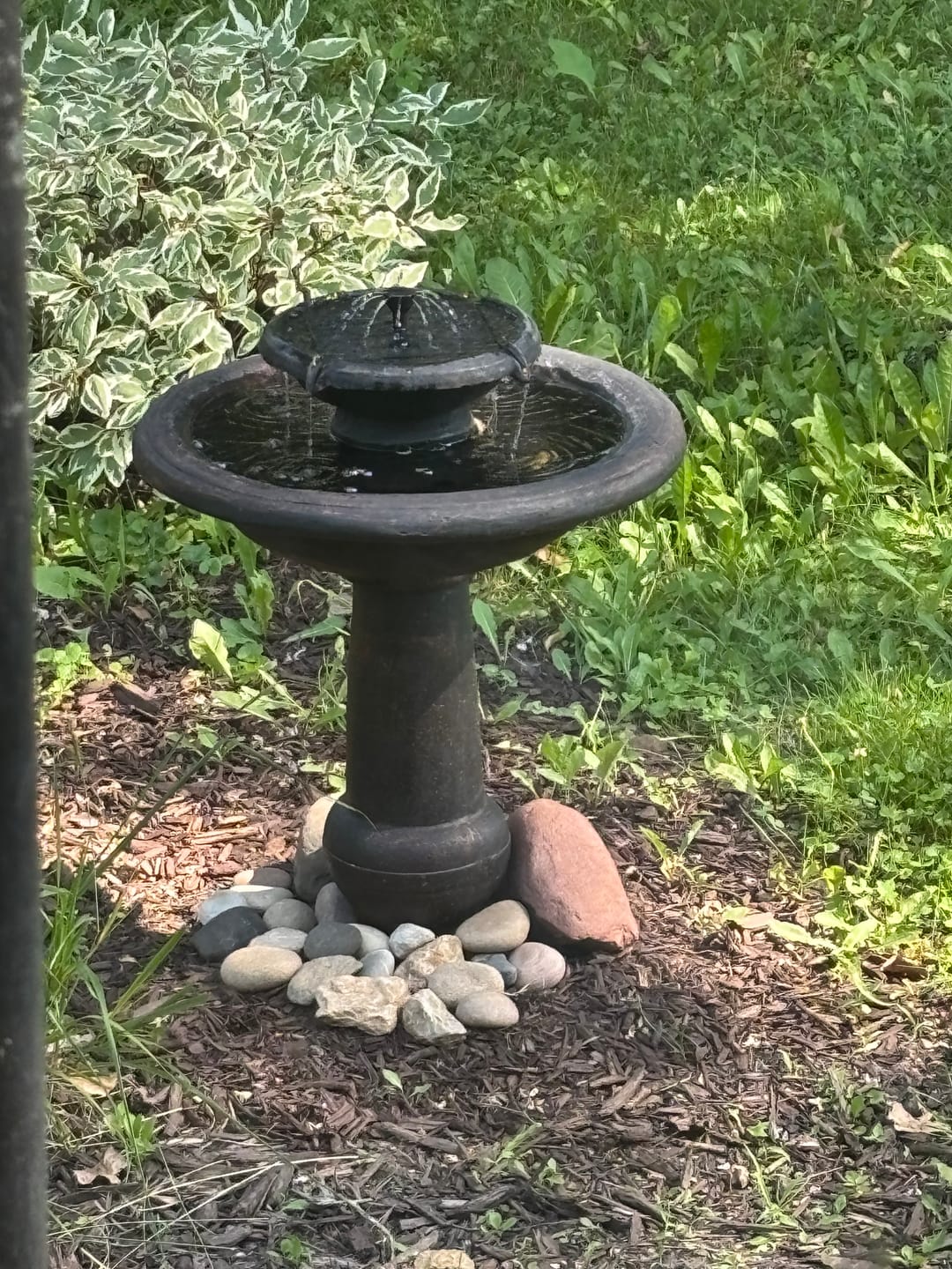 Customer photo review of Garden Serenity 2-Tier Fountain