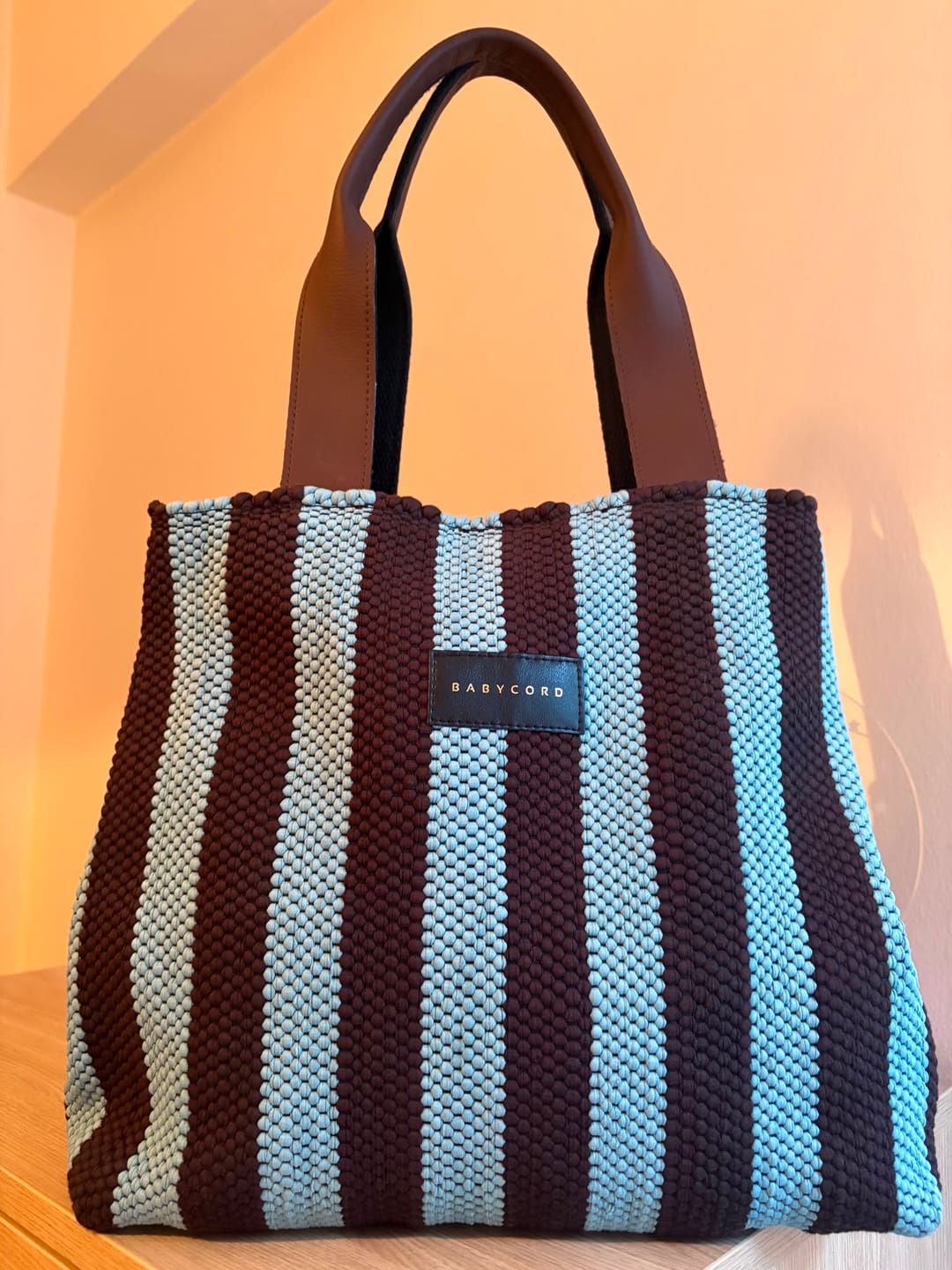 Customer photo review of Trinity Tote Bag - Kahve Mavi