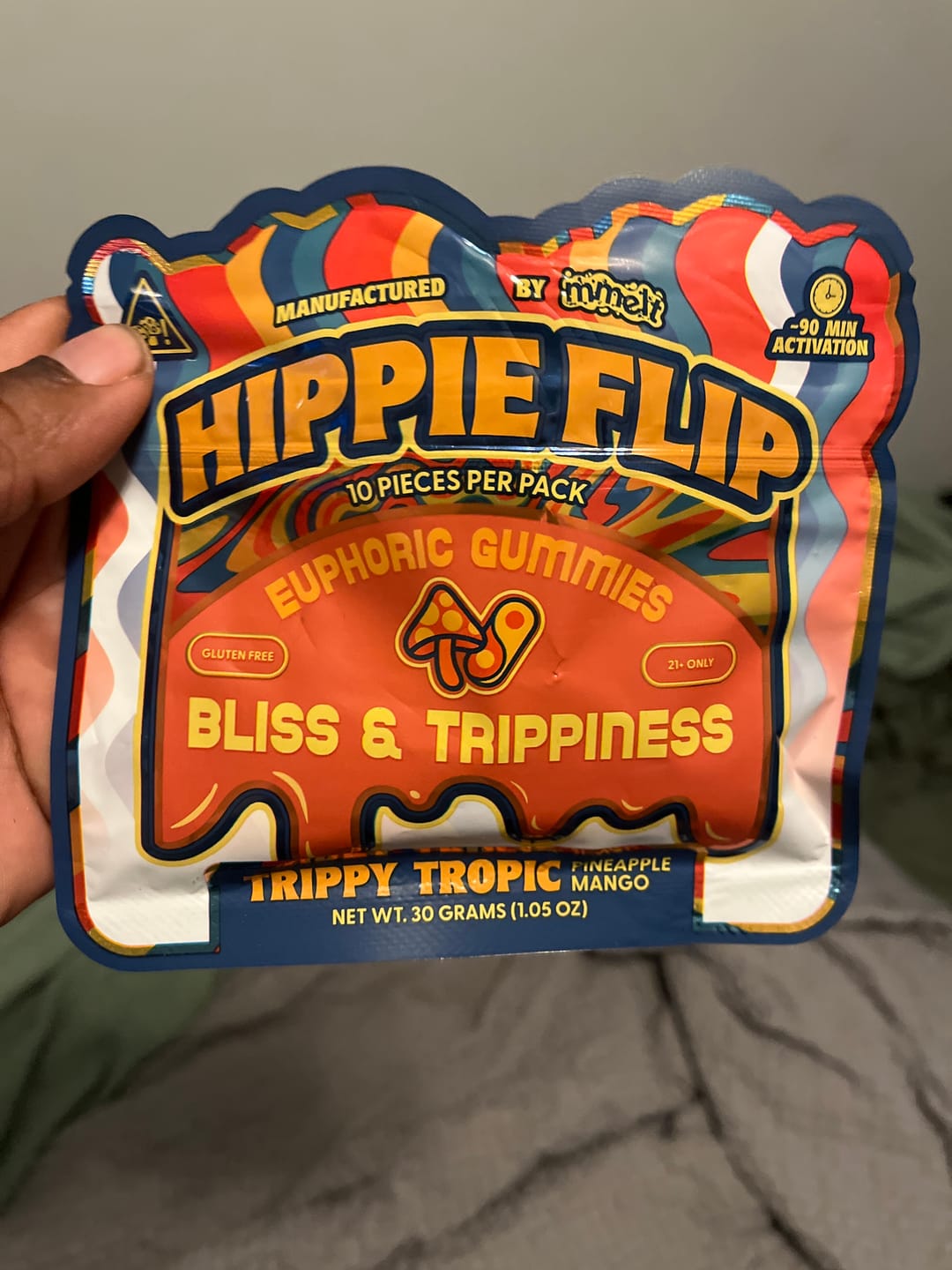 Customer photo review of Hippie Flip Mushroom Gummies