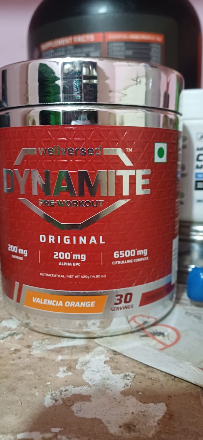 Customer photo review of Dynamite Pre-Workout | Valencia Orange - (420g, 30 Servings)