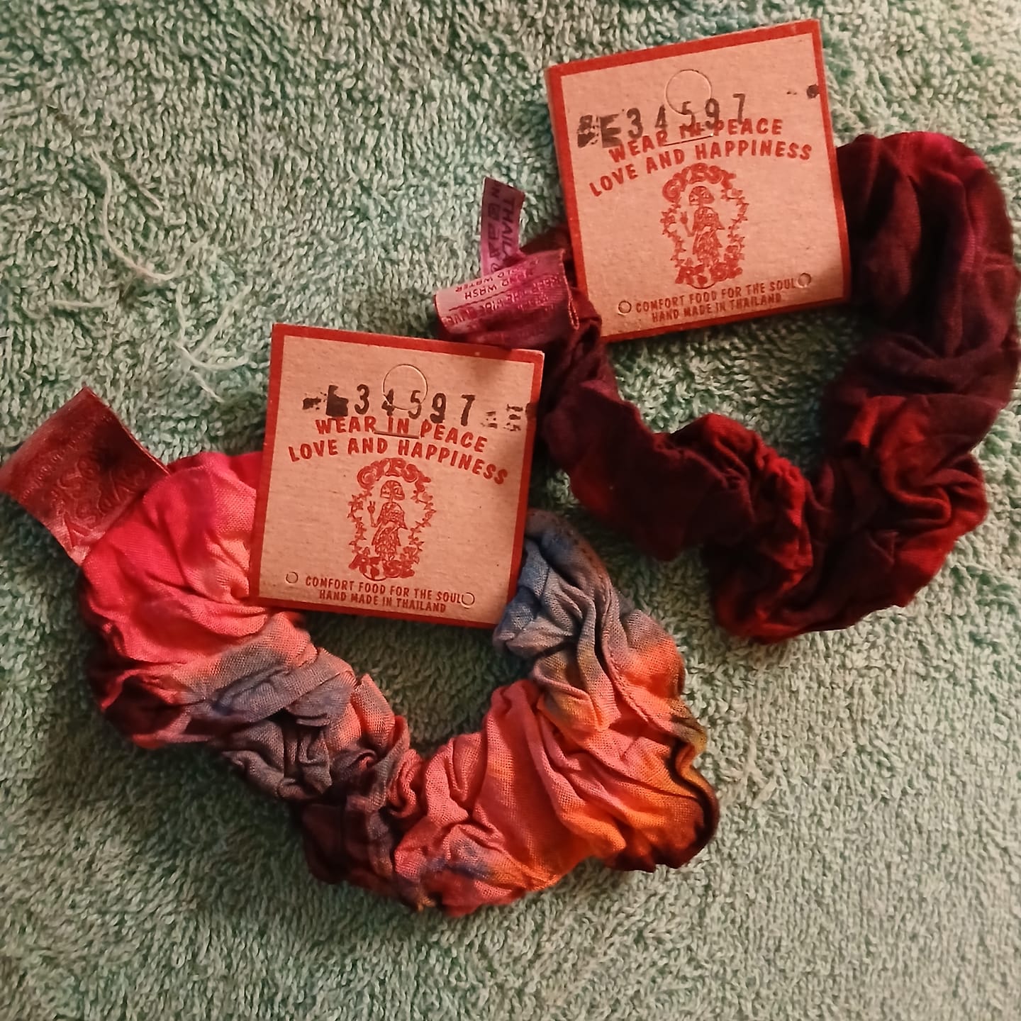 Customer photo review of Tie Dye Scrunchie Hair Tie