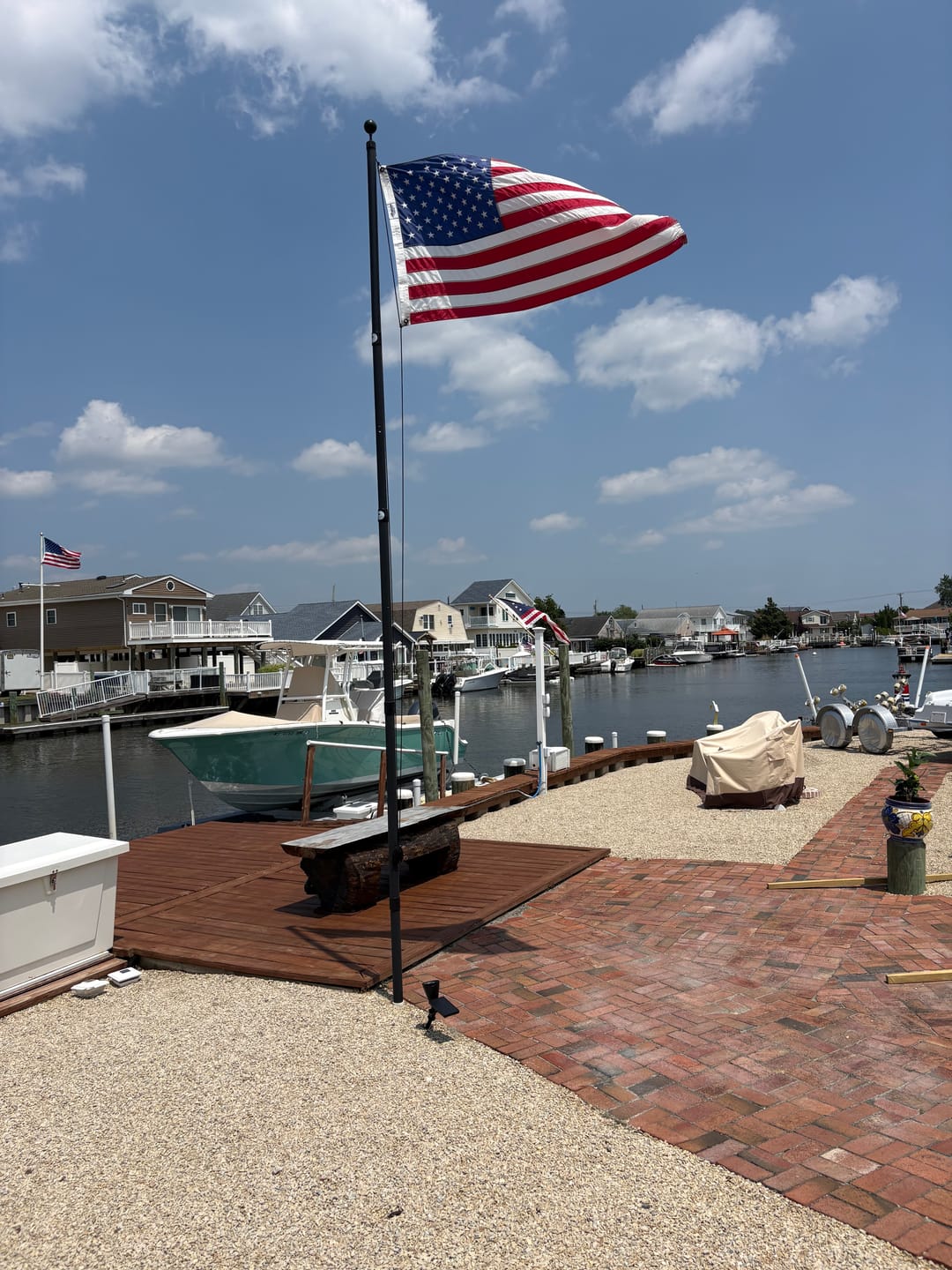 Customer photo review of 3' x 5' Bennington Flag Set