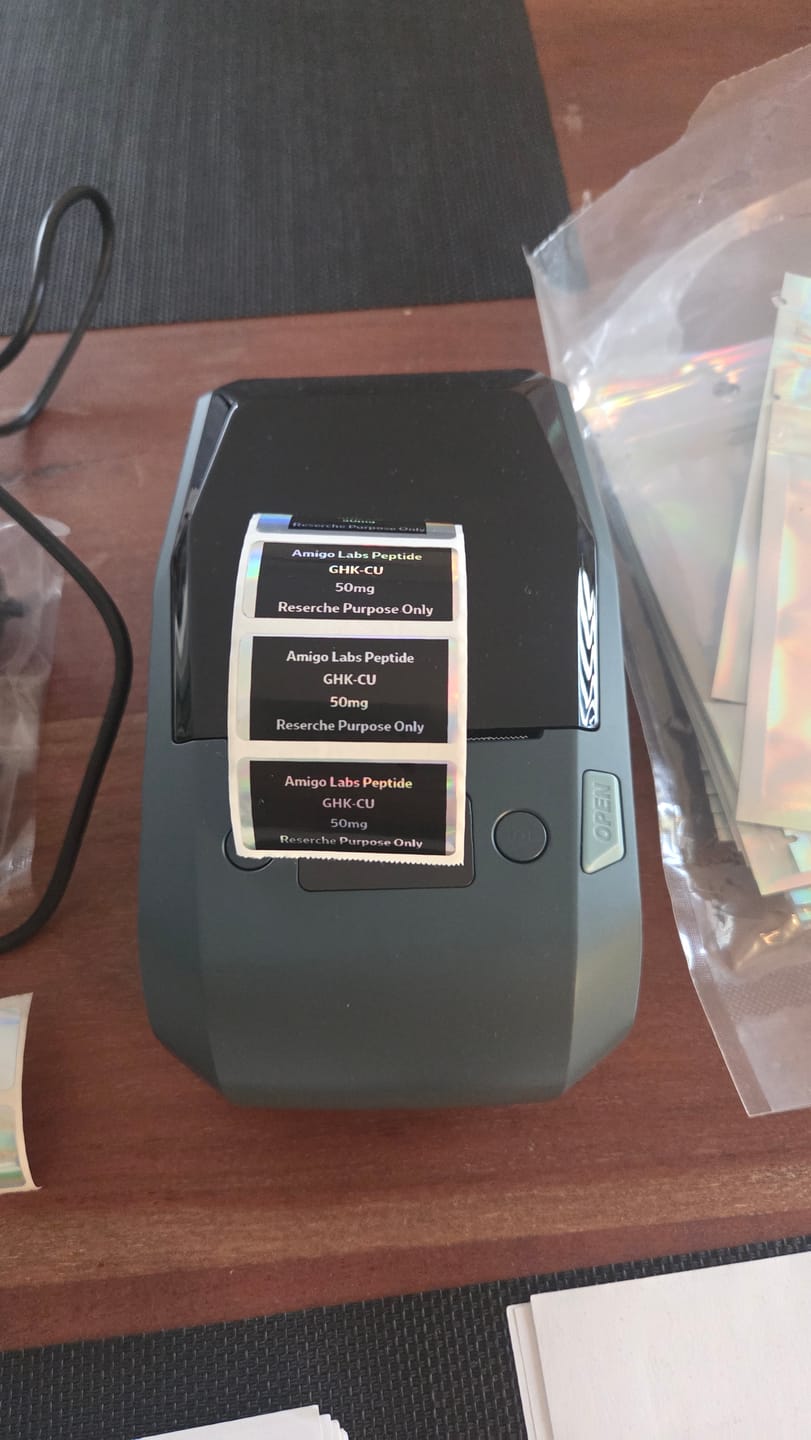 Customer photo review of NIIMBOT M2 Thermal Transfer Label Maker, Smart Color Printing with Phones & PC for Office, Lab, Vial Bottle