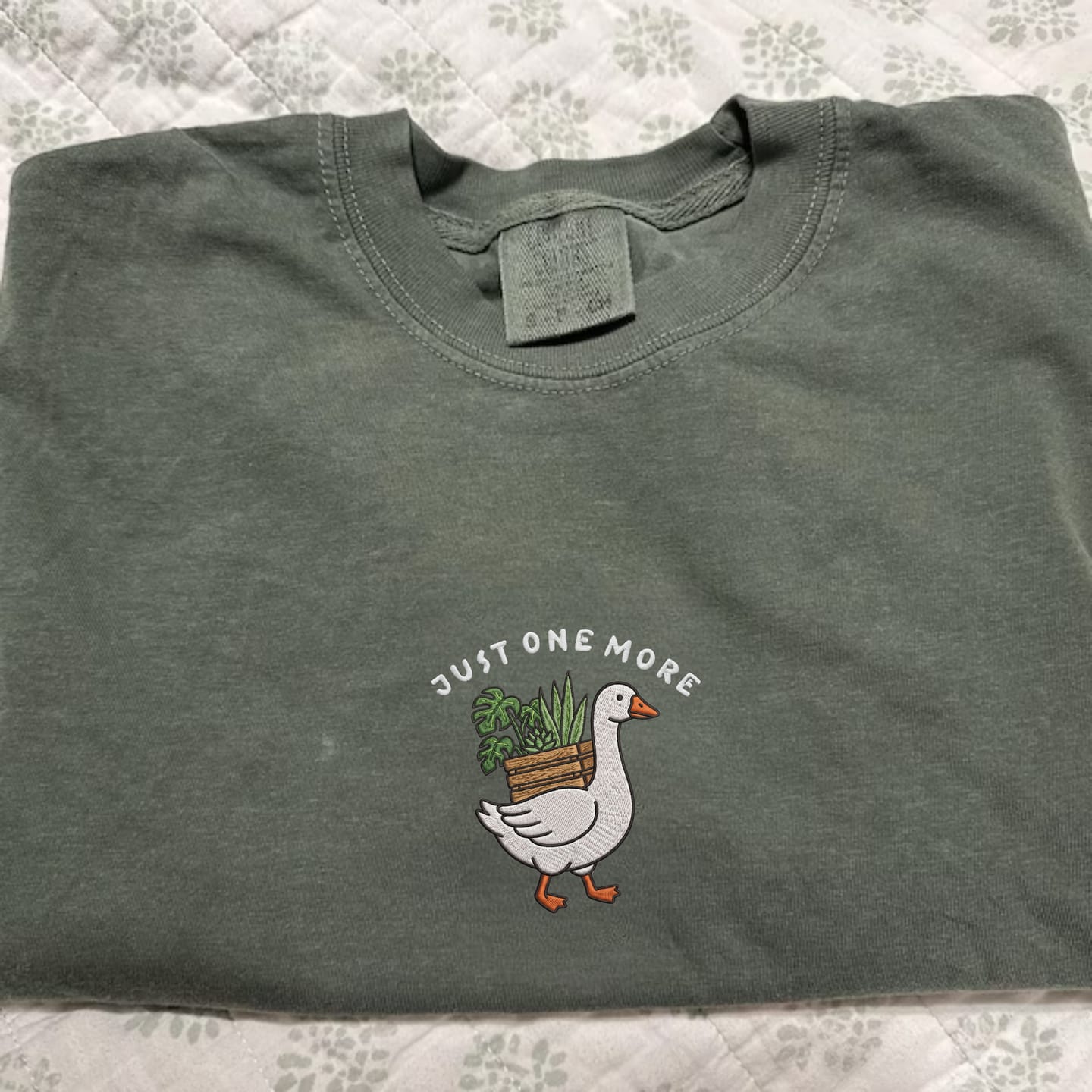 Customer photo review of Houseplant Embroidered T-Shirt