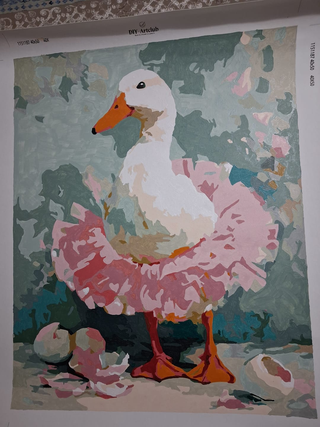 Customer photo review of The Goose Ballerina | Paint by Number