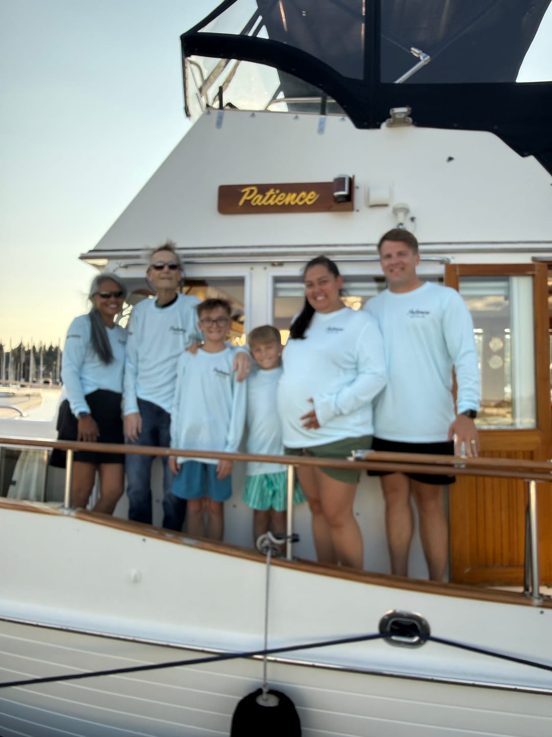 Customer photo review of Mens Captain & Crew Drifit Custom Boat Shirts - Long Sleeves