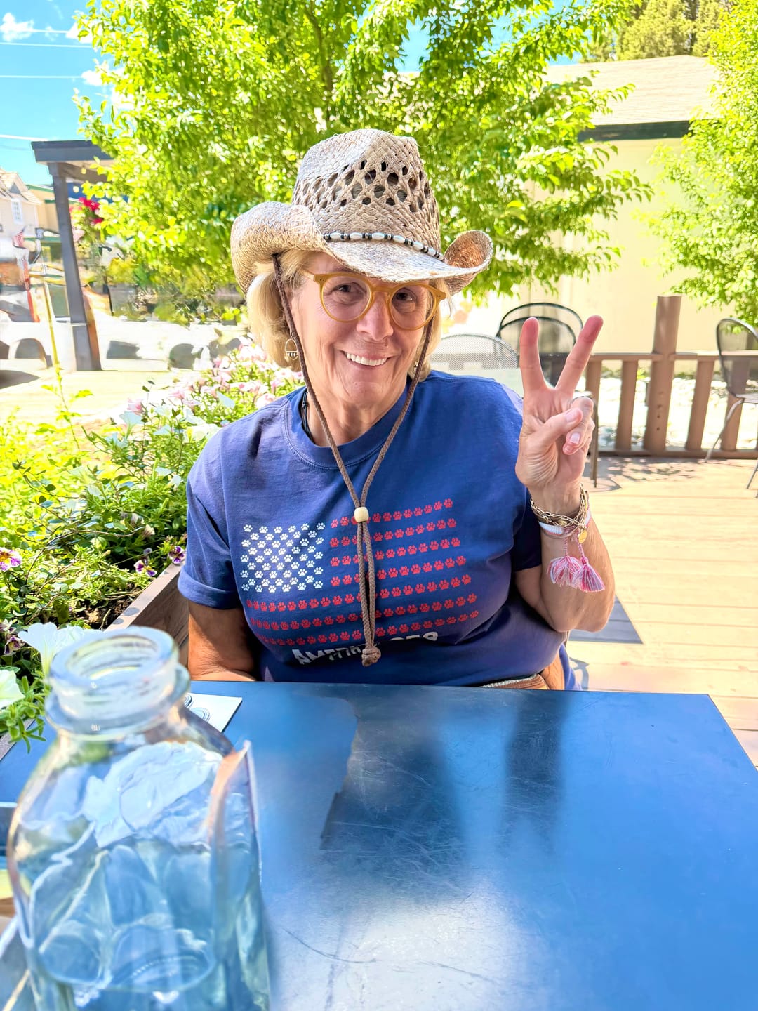 Customer photo review of Vintage Red White & Paws 1776-2026 T-Shirt