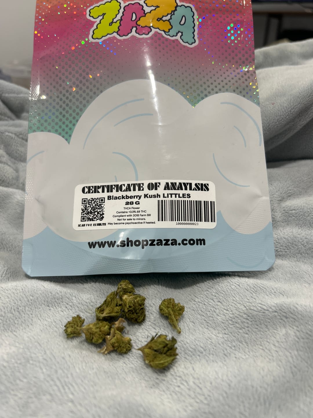 Customer photo review of Blackberry Kush - 28 Grams Littles - Indica