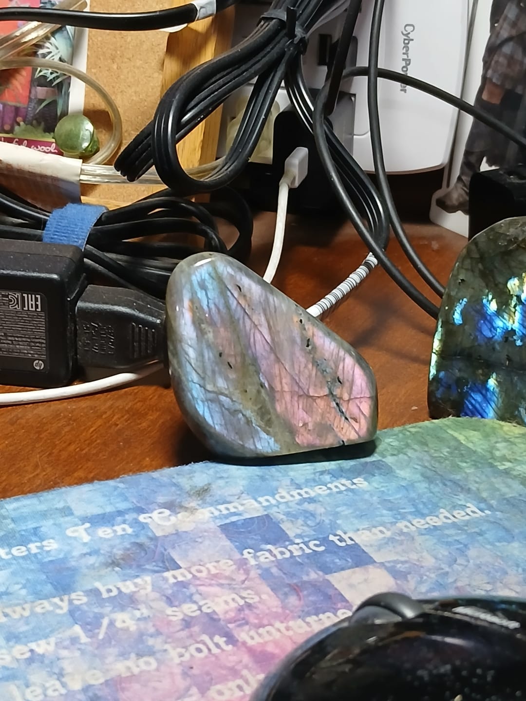 Customer photo review of Purple Flash Labradorite Stone