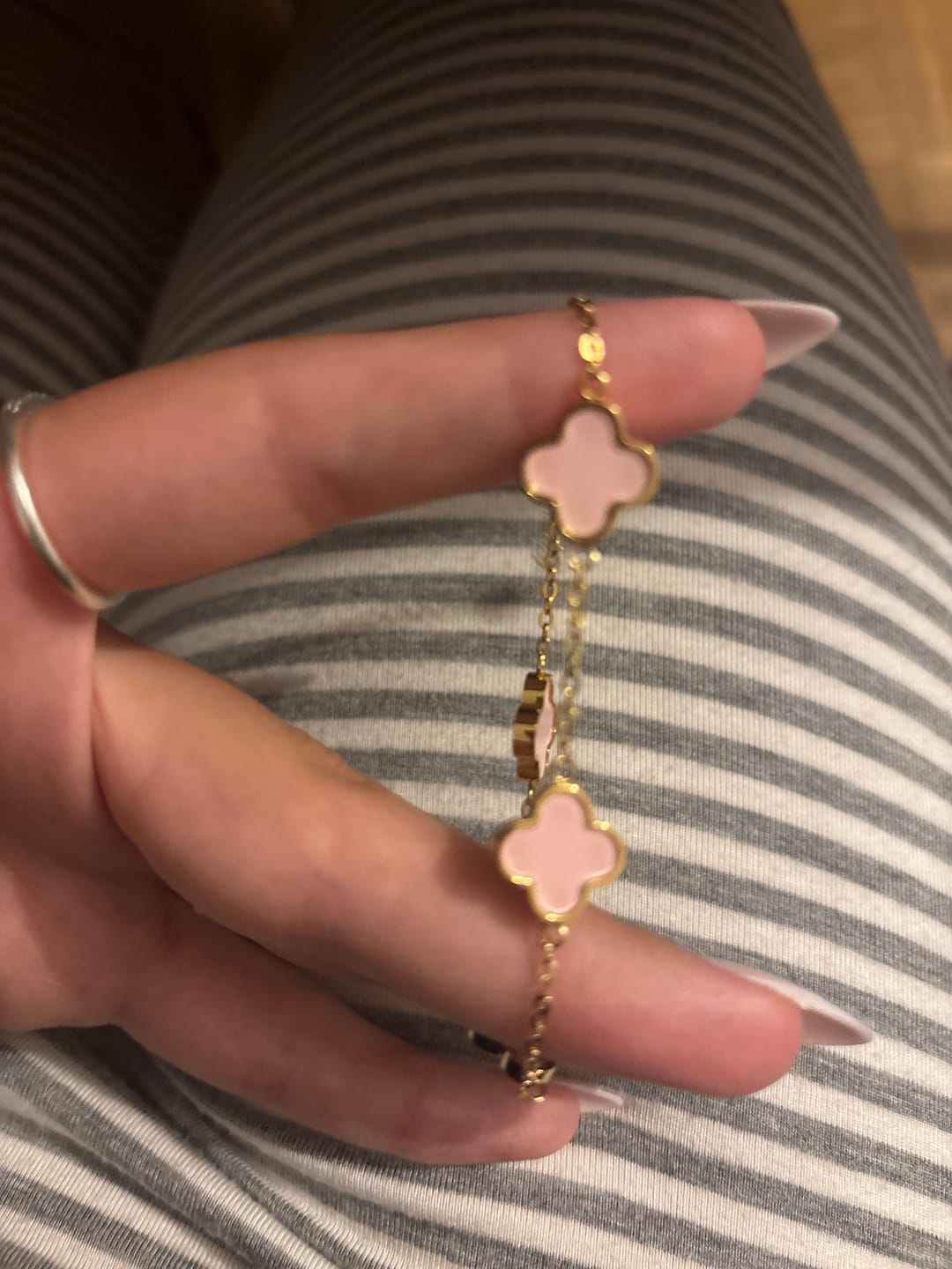 Customer photo review of Baby Pink Clover Armband
