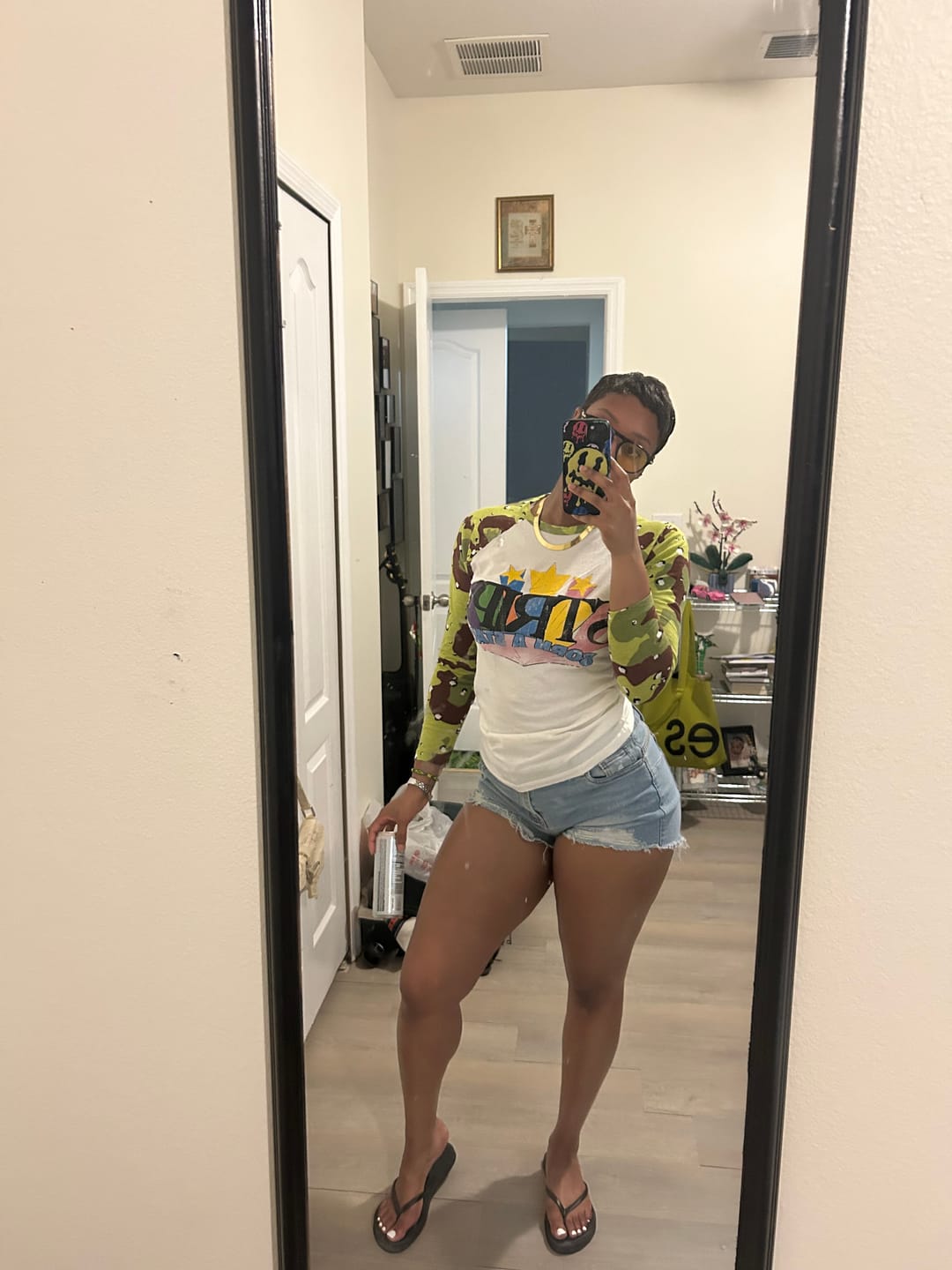 Customer photo review of BORN A STAR CAMO RAGLAN