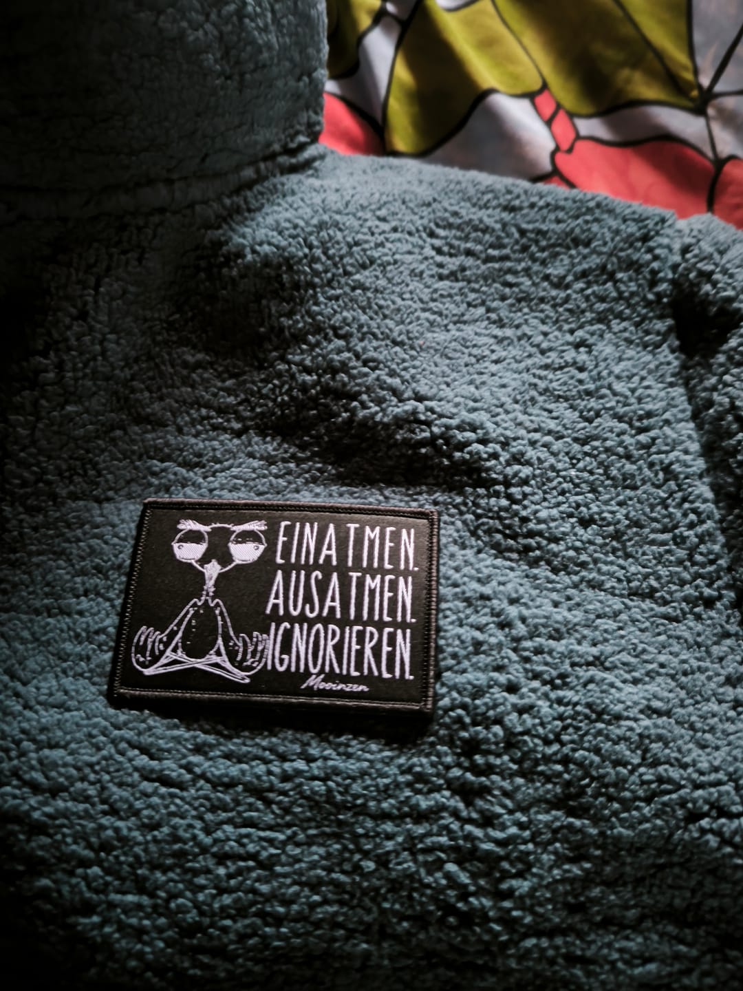 Customer photo review of Einatmen, ausatmen, ignorieren · Klettwattpatch V2