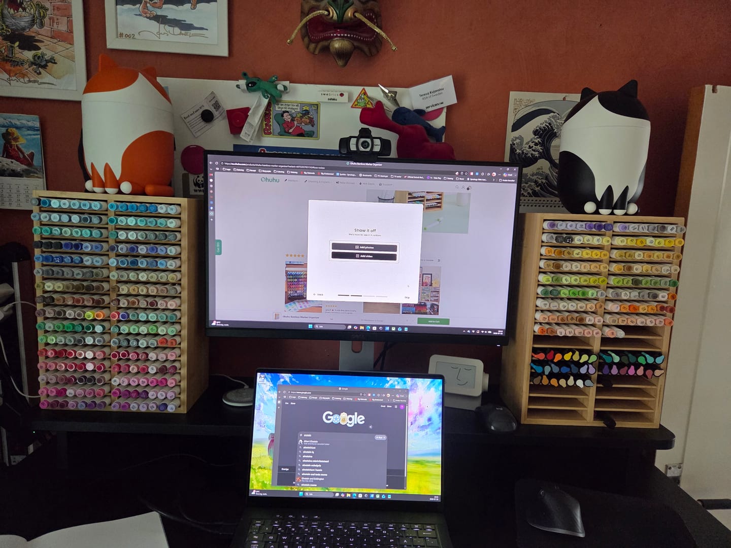 Customer photo review of Ohuhu Bamboo Marker Organizer