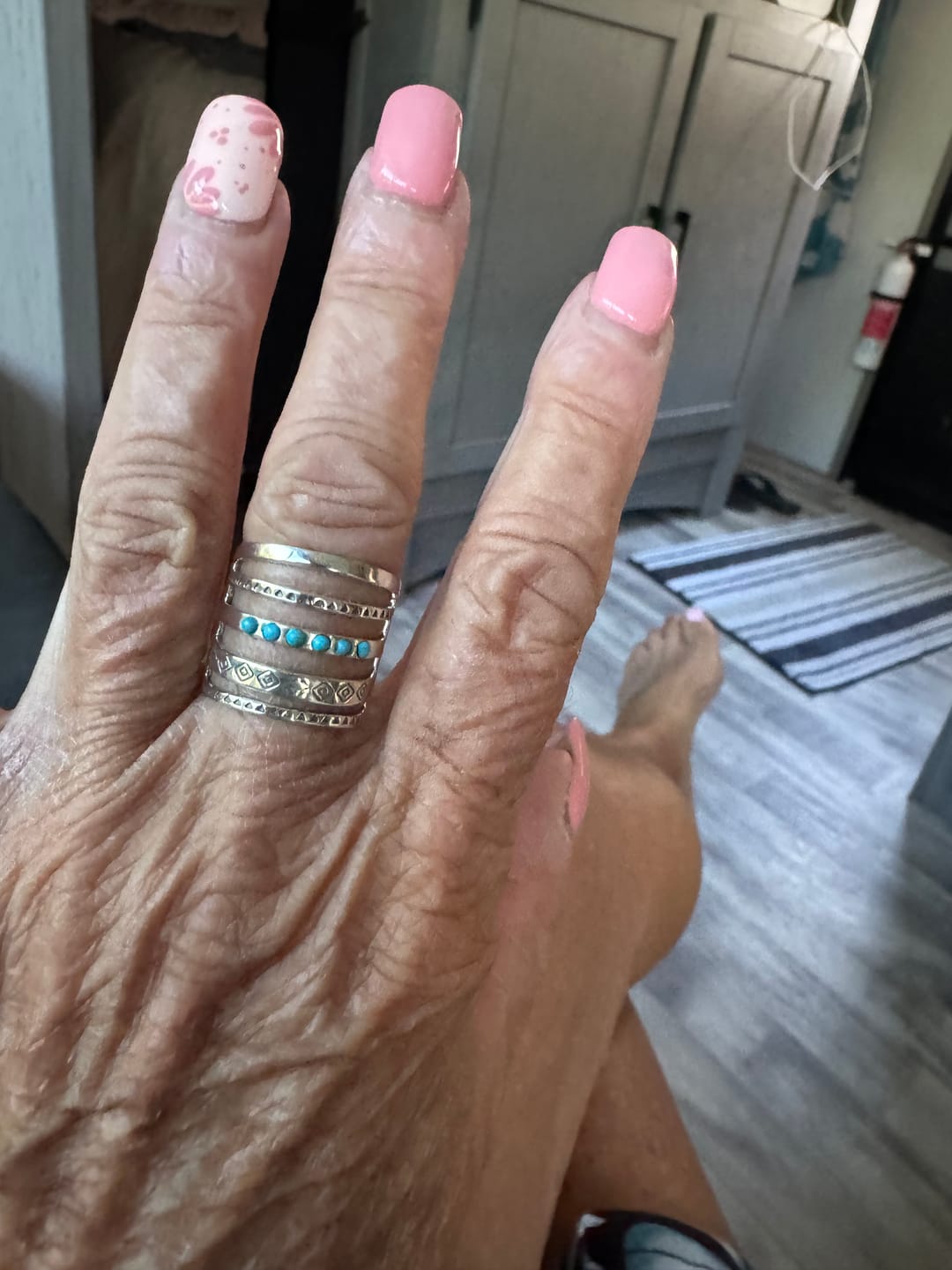 Customer photo review of Sterling Silver Southwestern Style Turquoise Ring