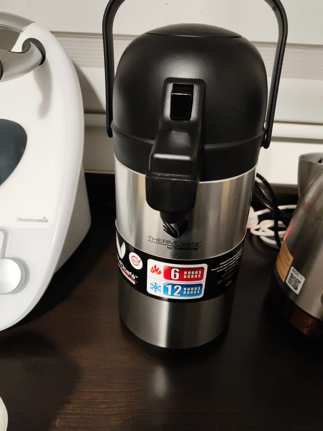 Customer photo review of TERMO SIFÓN DE VIDRIO 1.5LT COLOR ACERO