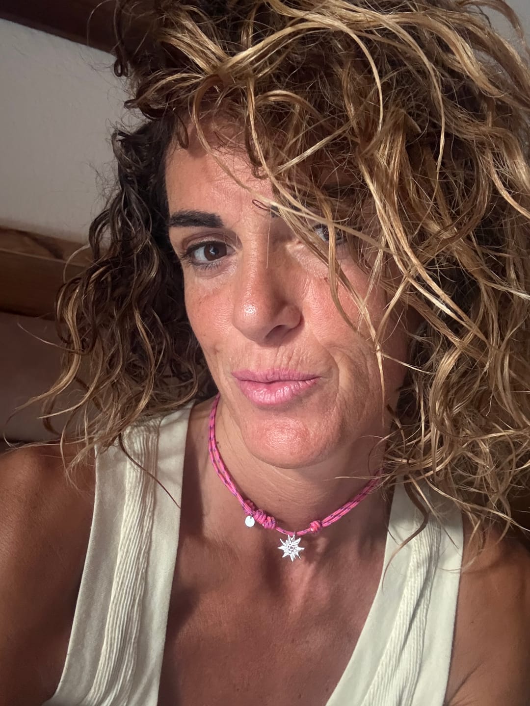 Customer photo review of Collana Stella Alpina d’Inverno – Pendente in Argento 925