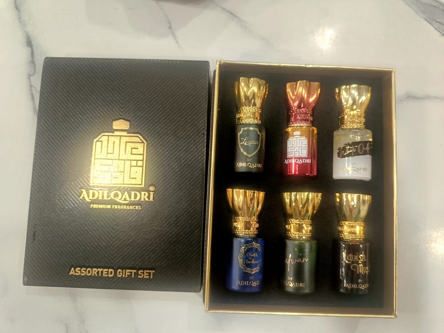 Customer photo review of Assorted Luxury Attar Perfume Gift Set (6 × 5.5Ml)