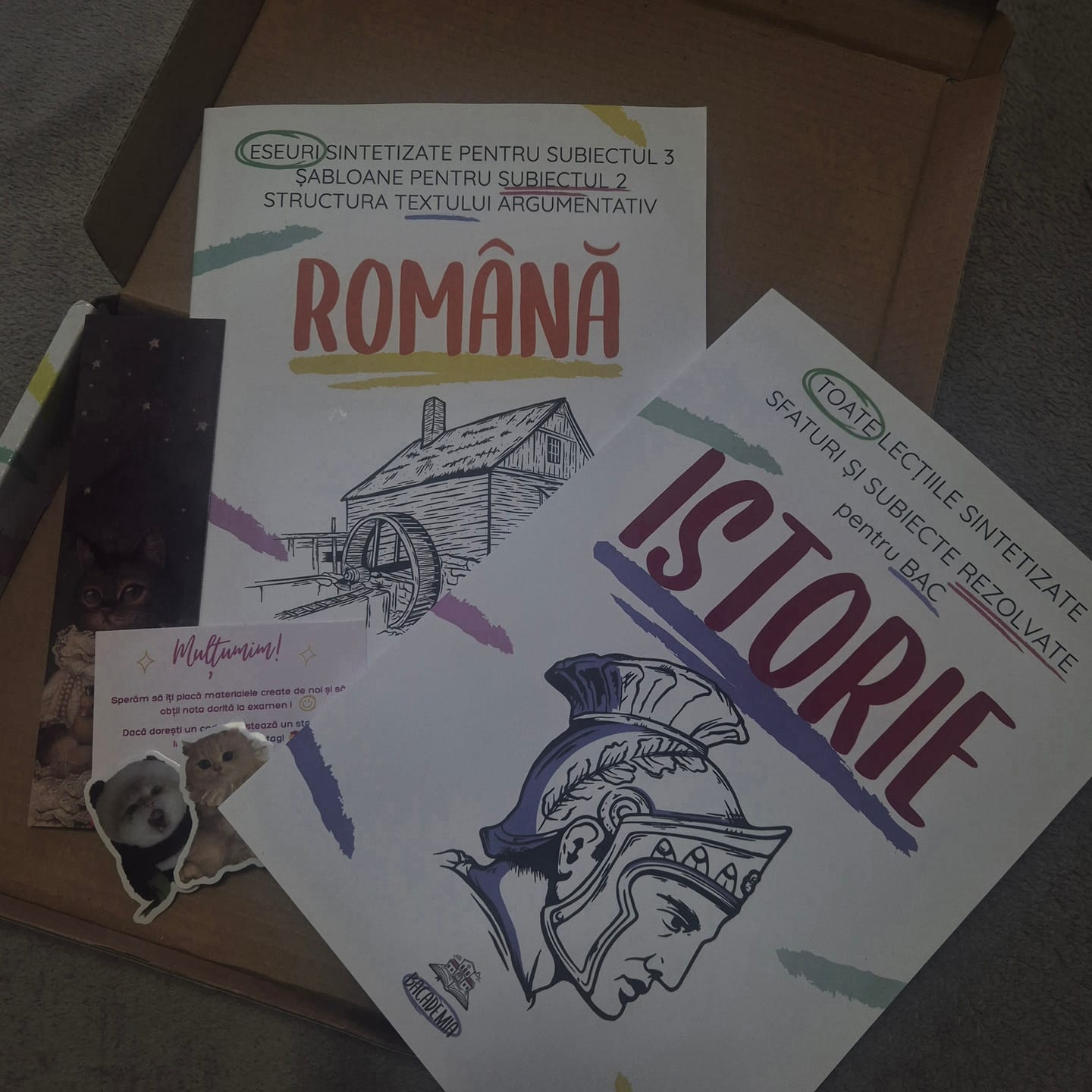 Customer photo review of Pachet Bacalaureat (Română + Istorie) Bacademia