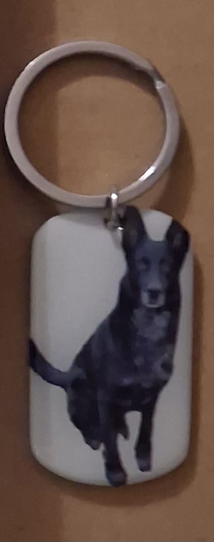 Customer photo review of DON'T CRY FOR ME I'M OK!! - UPLOAD IMAGE - PERSONALIZED KEYCHAIN