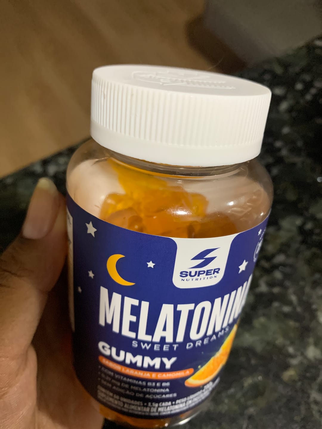 Customer photo review of Kit Prime: Caramelo Creatina, Supercafé Choc Suíço e Melatonina