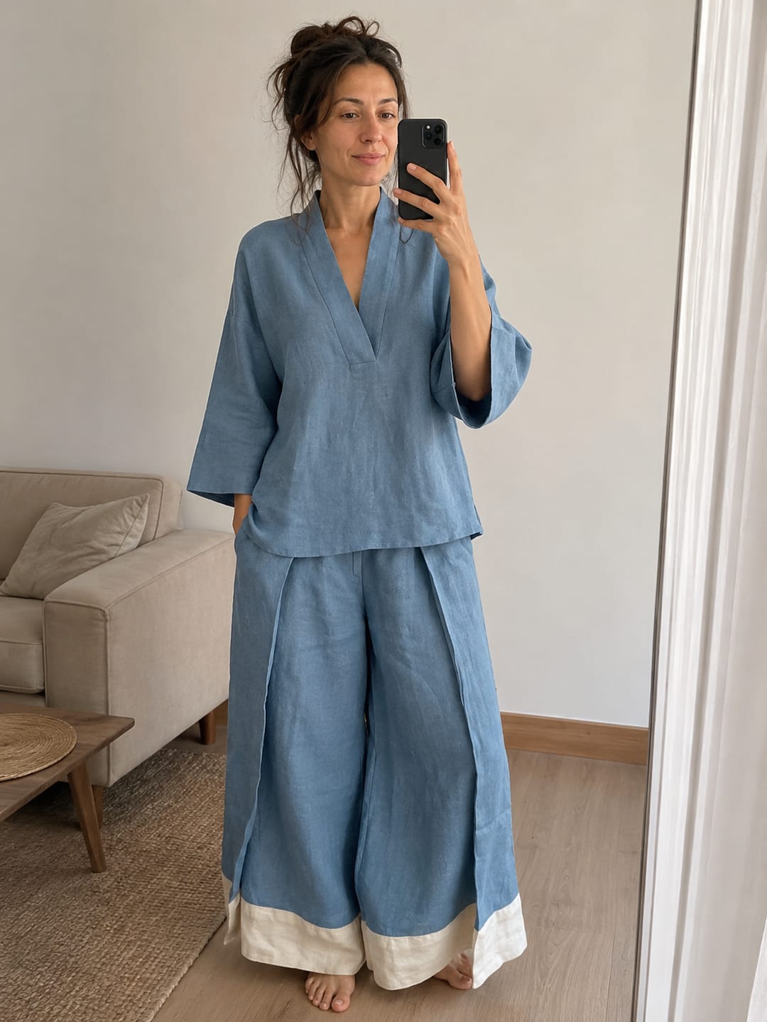 Customer photo review of Kadin Şortlu iki parçalı takım