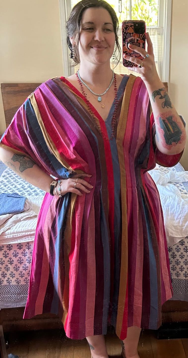 Customer photo review of SOHO DRESS | MARGO STRIPES