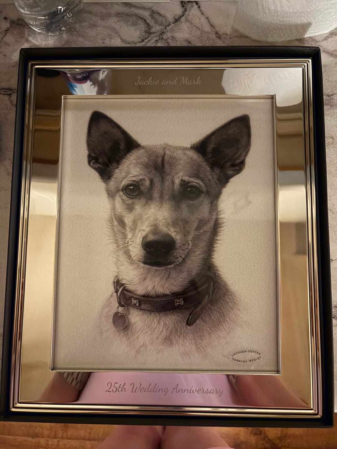 Customer photo review of Pencil Sketch - Personalised Poster